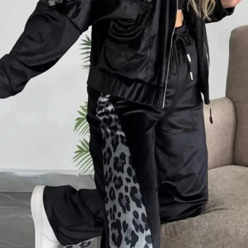 🔥2025 HOT SALE🔥 Ensemble deux pièces pour la maison à imprimé léopard pour femmes - Image 6