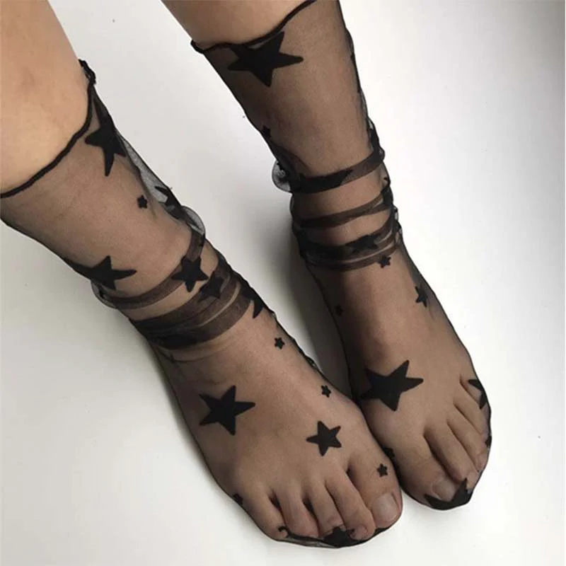 📢📢60% DE RÉDUCTION !!!✨Chaussettes ultra-fines en maille transparente pour femmes - Image 11
