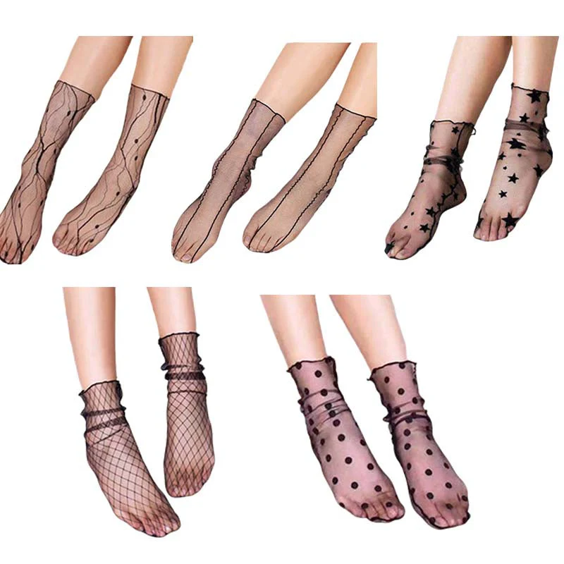 📢📢60% DE RÉDUCTION !!!✨Chaussettes ultra-fines en maille transparente pour femmes - Image 2