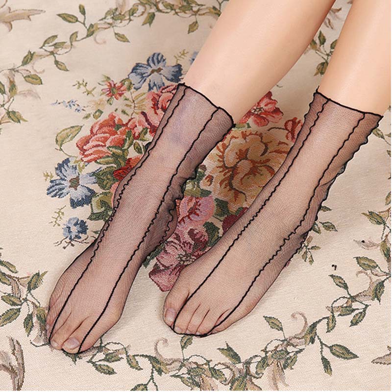 📢📢60% DE RÉDUCTION !!!✨Chaussettes ultra-fines en maille transparente pour femmes - Image 3