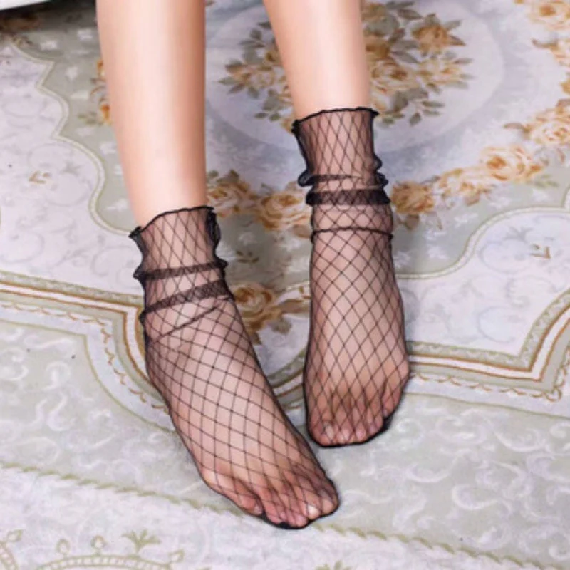 📢📢60% DE RÉDUCTION !!!✨Chaussettes ultra-fines en maille transparente pour femmes - Image 5