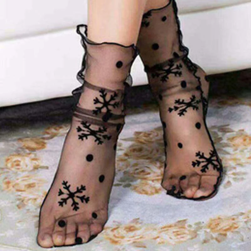 📢📢60% DE RÉDUCTION !!!✨Chaussettes ultra-fines en maille transparente pour femmes - Image 8