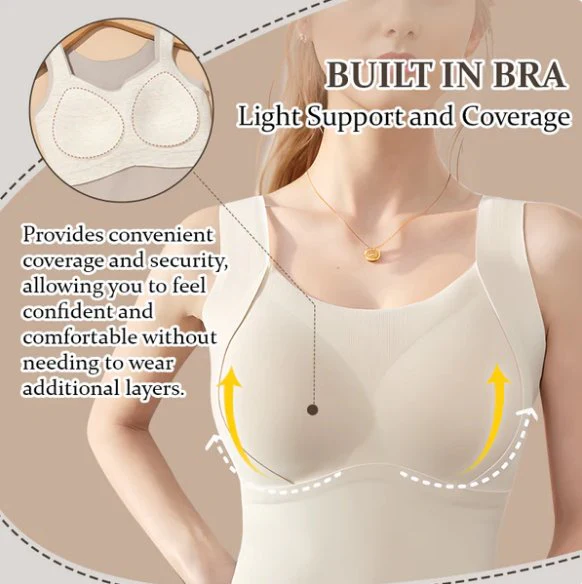 🎊Christmas Pre-sale🎊[Women's Gift] Débardeurs thermiques pour femmes avec soutien-gorge intégré - Image 7