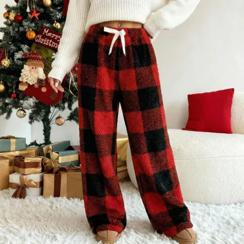 ⏳ 50% DE RÉDUCTION MAINTENANT ! 👖 Pantalon Droit Épais à Carreaux Rétro pour Femme – Coupe Classique, Tissu Doux & Confort Optimal pour Automne-Hiver 🍂 - Image 4