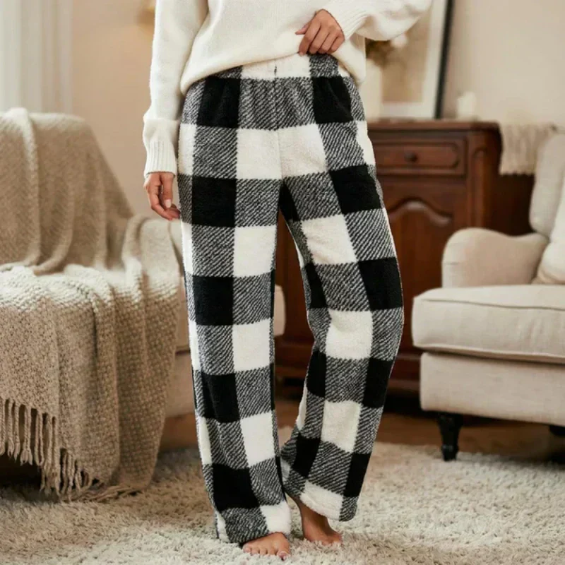 ⏳ 50% DE RÉDUCTION MAINTENANT ! 👖 Pantalon Droit Épais à Carreaux Rétro pour Femme – Coupe Classique, Tissu Doux & Confort Optimal pour Automne-Hiver 🍂 - Image 7