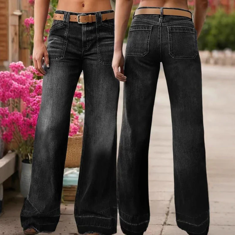 đąđą60 % de rĂ©duction !! â°Jean Ă©vasĂ© rĂ©tro pour femme â Coupe flatteuse, poches gĂ©nĂ©reuses et denim stretch ultra-confortable - Image 10