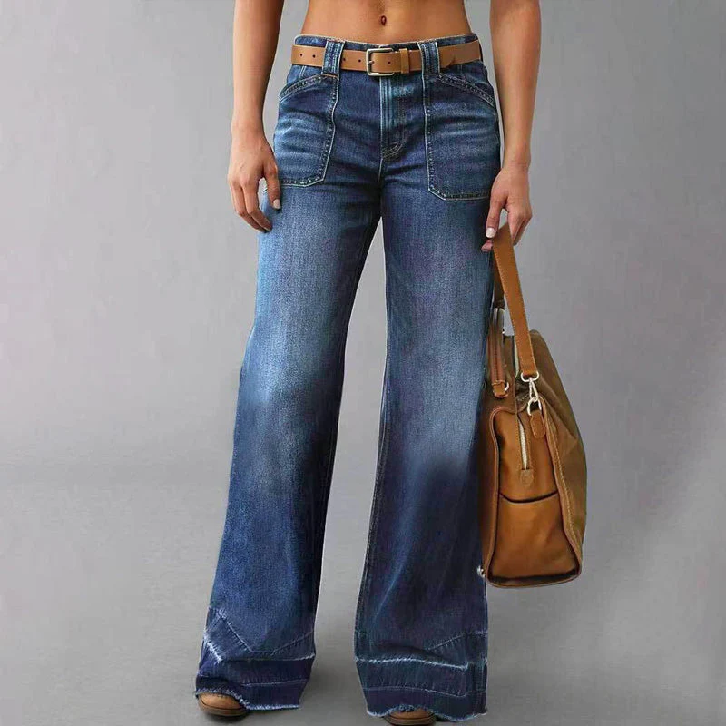 đąđą60 % de rĂ©duction !! â°Jean Ă©vasĂ© rĂ©tro pour femme â Coupe flatteuse, poches gĂ©nĂ©reuses et denim stretch ultra-confortable - Image 11