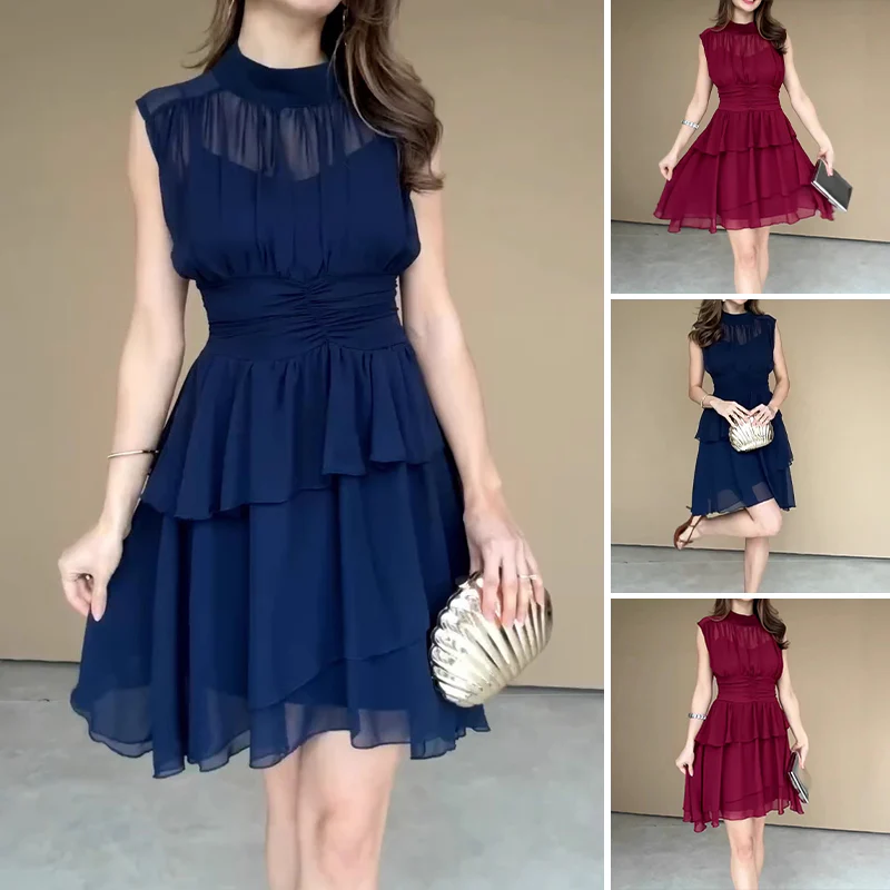 📢63% de réduction limitée en été🌸Robe à couches sans manches pour femmes💥👱♀️