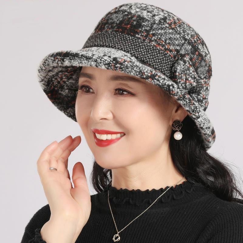 đąđą60 % de rĂ©duction !! â°Chapeau cloche vintage Ă carreaux en fausse laine pour femme - Image 12