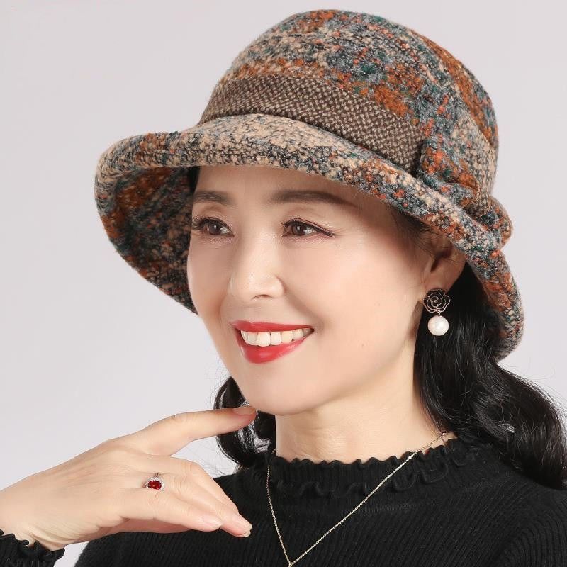 đąđą60 % de rĂ©duction !! â°Chapeau cloche vintage Ă carreaux en fausse laine pour femme - Image 9
