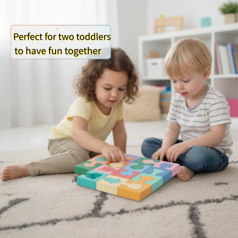 Puzzle géométrique en bois pour les tout-petits - Image 5