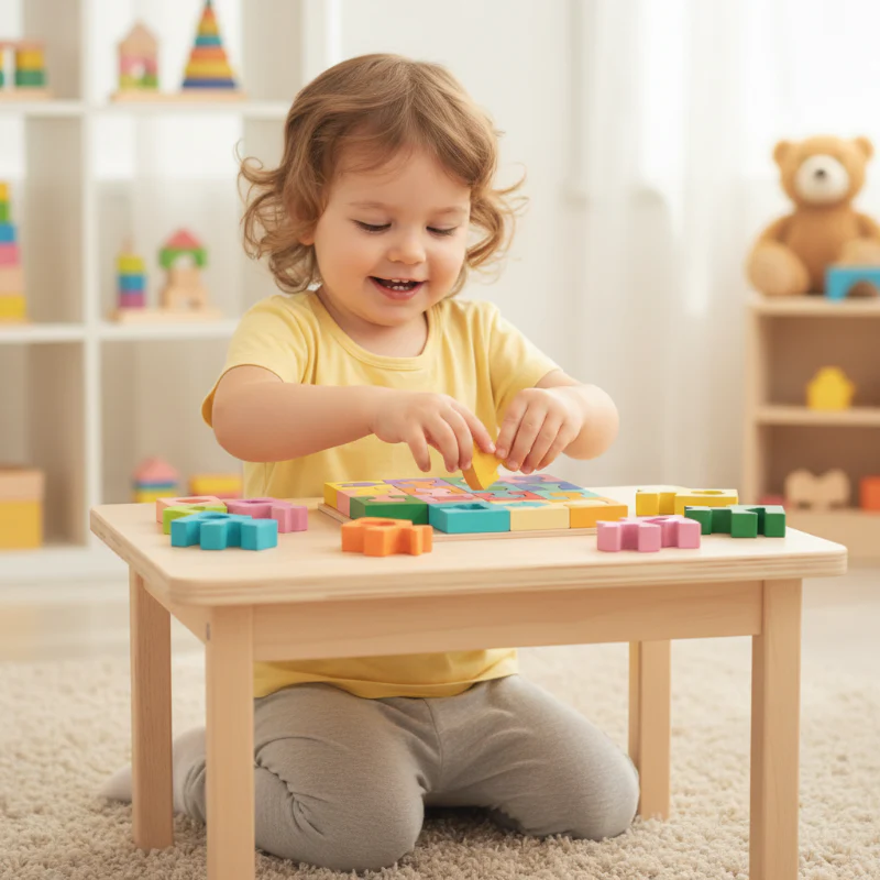 Puzzle géométrique en bois pour les tout-petits - Image 7