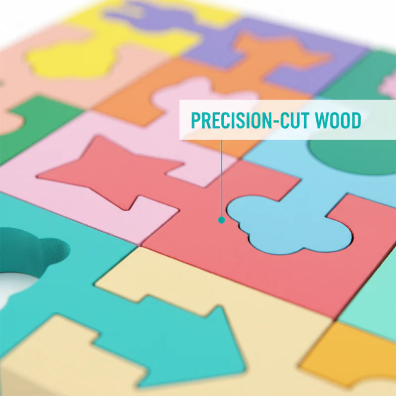 Puzzle géométrique en bois pour les tout-petits - Image 9