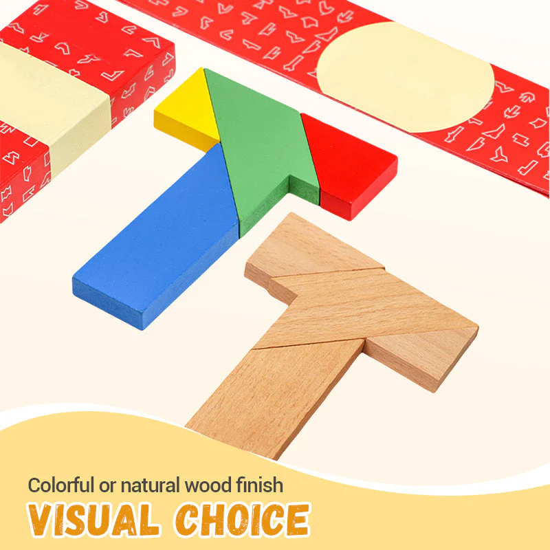 ăđJeu de NoĂ«lđăđ§©Puzzle Ă©ducatif en bois en forme de T - Image 3