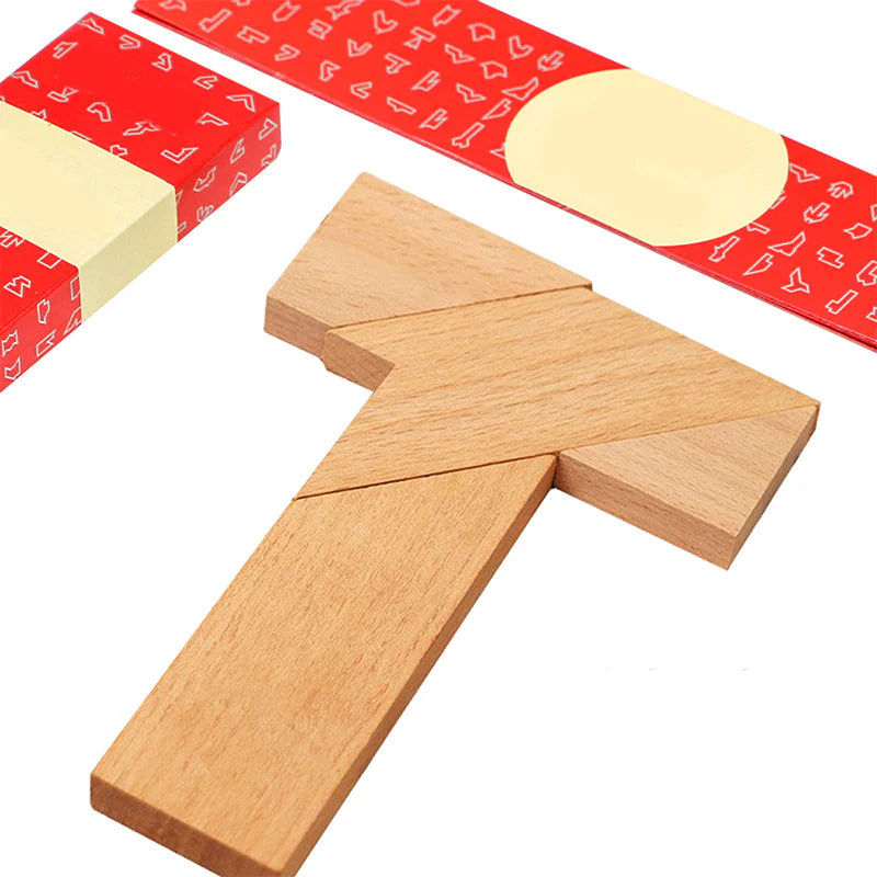 ăđJeu de NoĂ«lđăđ§©Puzzle Ă©ducatif en bois en forme de T - Image 8