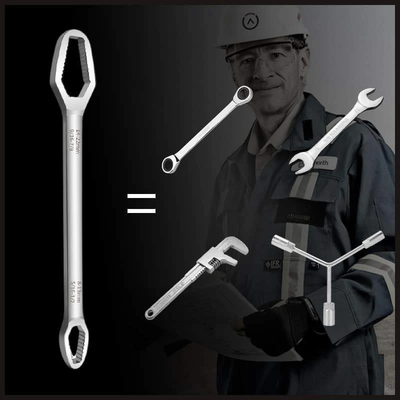 📢📢5 dernières heures : Grande vente⏰⏰ Clé Universelle à Double Tête - Ajustement Automatique pour Écrous et Boulons de Toutes Tailles 🛠️✨ - Image 5