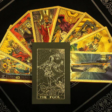 📢📢60 % DE RÉDUCTION !! ⏰ Cartes de Tarot « Witchy Cauldron » en Rose Gold avec Livre Guide - Image 11