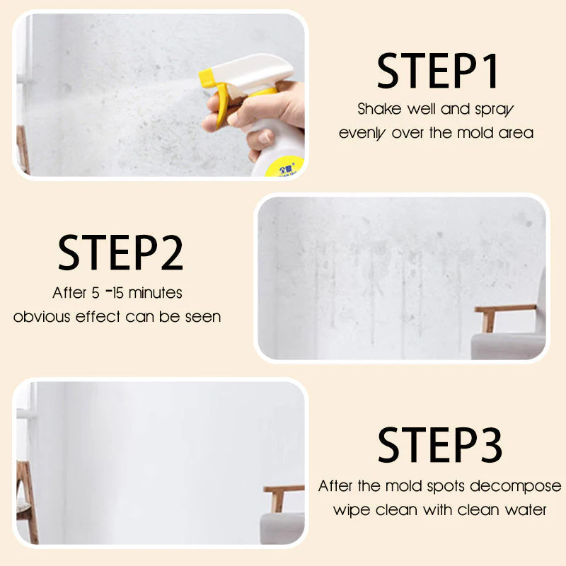 🏠🚀Les travaux ménagers Premier choix👍Spray d'élimination des moisissures sur les murs, aussi brillant que neuf - Image 8