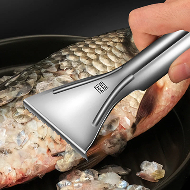 🔥 50% DE RÉDUCTION ! ✨ Décailleur à Poisson en Acier Inoxydable - Lame Dentelée, Manche Antidérapant, N'Abîme Pas la Chair 🐟🔪 - Image 3
