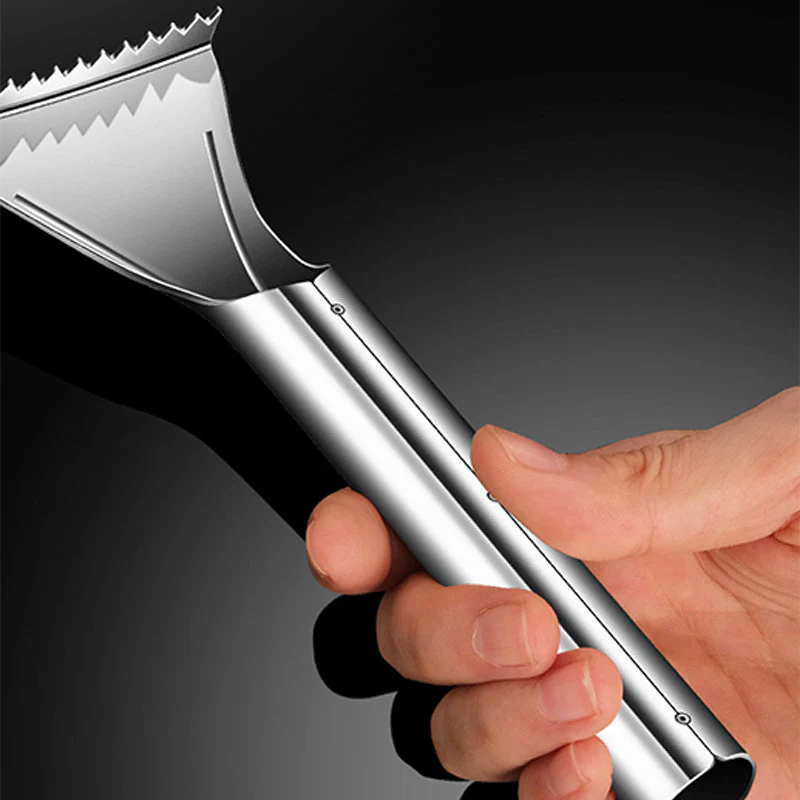 🔥 50% DE RÉDUCTION ! ✨ Décailleur à Poisson en Acier Inoxydable - Lame Dentelée, Manche Antidérapant, N'Abîme Pas la Chair 🐟🔪 - Image 5
