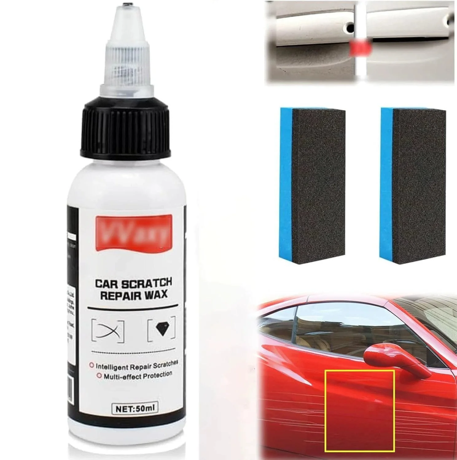📢✨😩 Des Rayures Partout ?🚗Crème réparatrice pour rayures de voiture + Éponge haute densité – Votre Voiture Comme Neuve 🛠️🚘 - Image 10