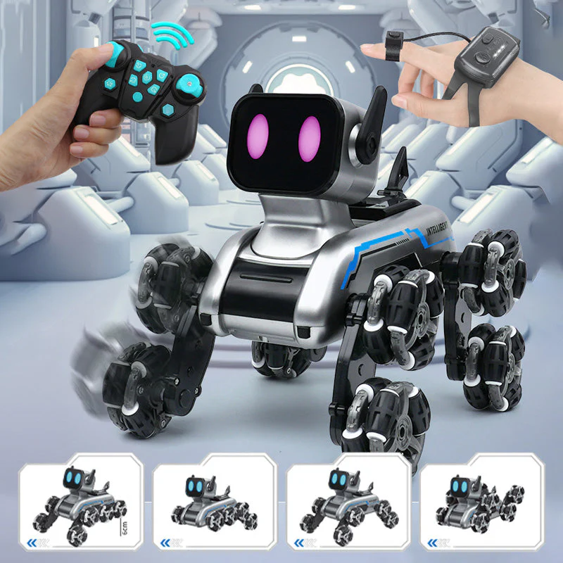 đ„Hot Sale Offersđ¶Chien robot acrobatique intelligent Ă huit rouesđ€Escalade, transformation, dĂ©tection de gestes