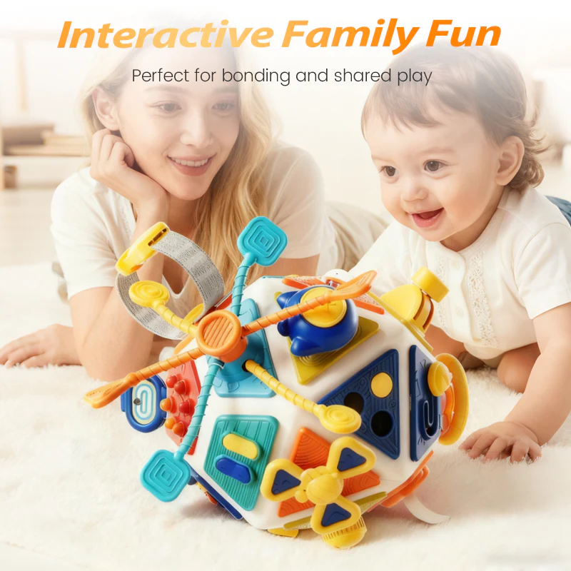 📢📢50% DE RÉDUCTION !!! 🎅 CUBE SENSORIEL 22-EN-1 - 15 Panneaux d'Activités Interchangeables, Développe la Motricité et l'Éveil des Sens, Enfant 1-3 Ans 🎨👶 - Image 3